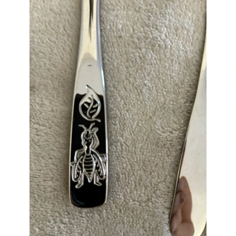 WMF Cromargan Children's Cutlery Set Bugs Snail Bee Beetle Caterpillar 4 Pc NEW